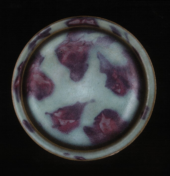 A CHINESE JUNYAO PURPLE-SPLASHED CONICAL BOWL, YUAN DYNASTY (1279