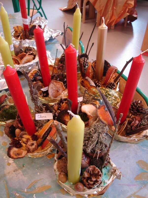 Bougeoirs de NoëlLes enfants ont réalisé ces Une classe de "petits