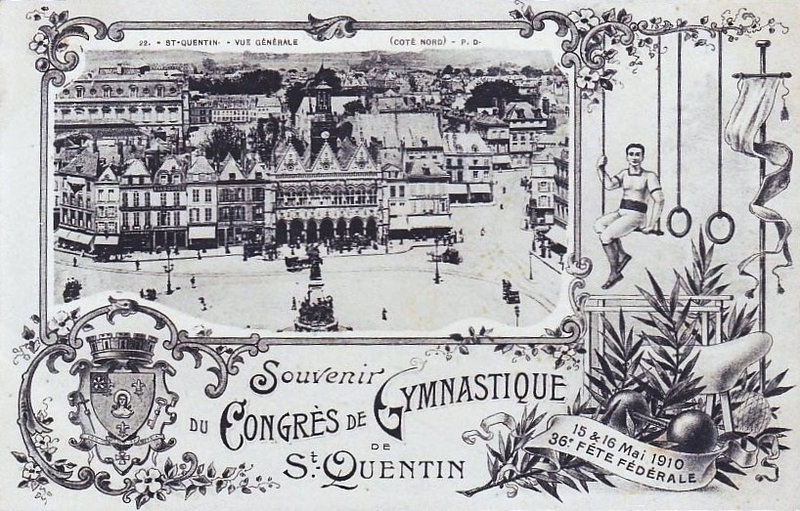 1910 CPA Saint-Quentin 36e Fête Fédérale