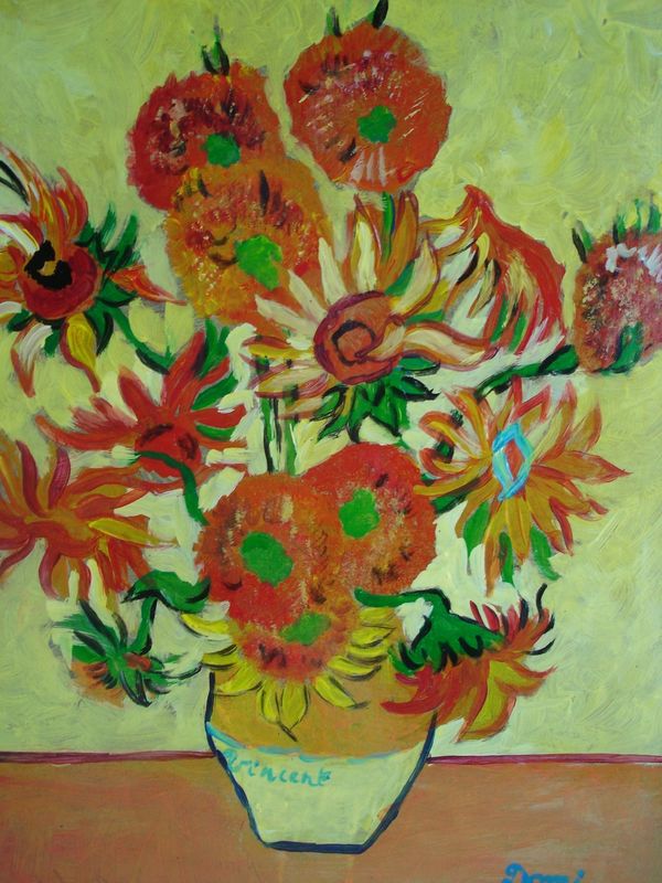 Comment Peindre Un Bouquet De Fleurs Daprès Van Gogh Domi