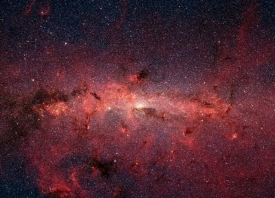 Voie Lactée vu par infrarouge du téléscope Spitzer