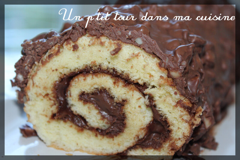 Gâteau roulé de Pâques à la ganache chocolatée - 5 ingredients 15 minutes