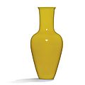 A small yellow glass vase, Late Qing dynasty