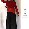 mini pull polaire rouge 3
