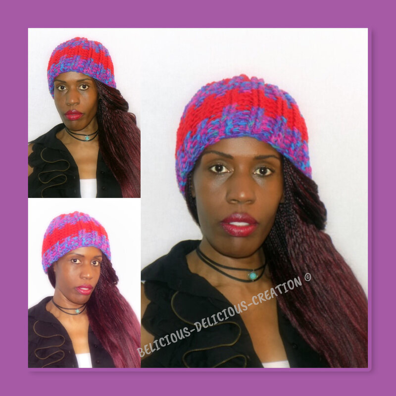 purple red woolly hat 2018 l