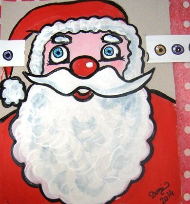 Comment réaliser un Père Noël aux yeux multicolores - Domi ...