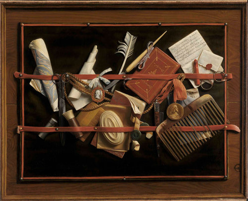 Trompe l'oeil of a Framed Necessary-Board