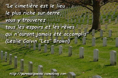 Cimetiere Les Brown Citation Vois Et Viens