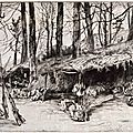 Tissot (James) Campement du parc d'Issy (1871), Souvenir du siège de Paris