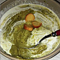 Potage aux choux de bruxelles, poireau, cèleri rave