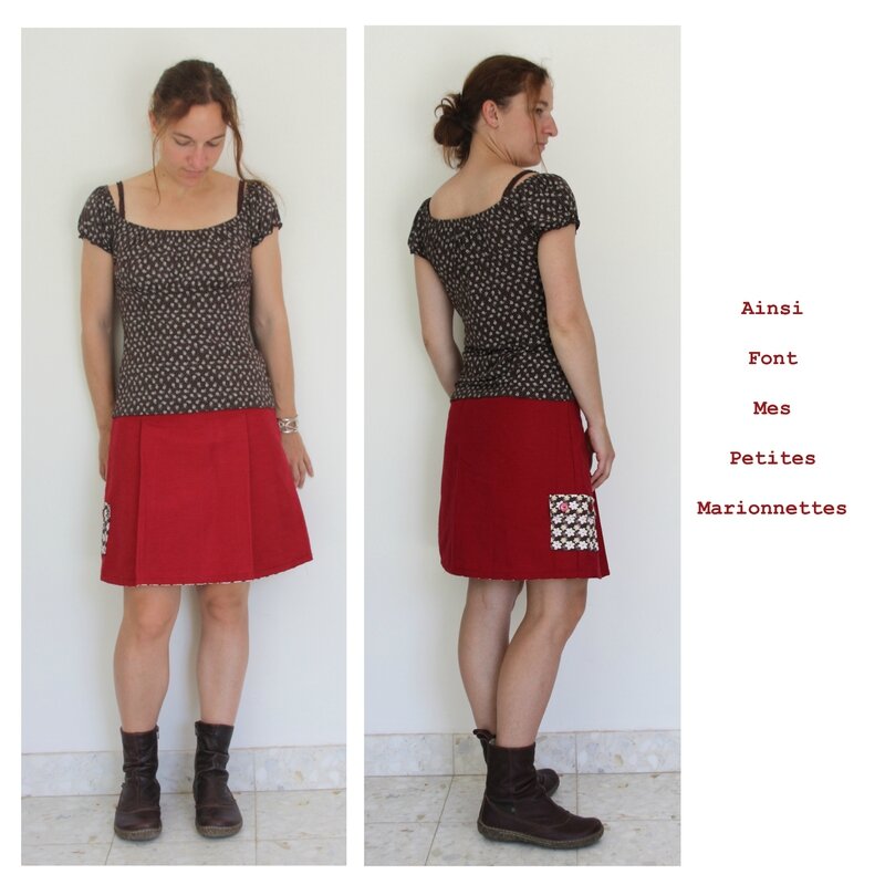 jupe toile rouge rigide 3