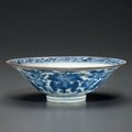 A blue and white conical bowl, shunzhi period (1644-1661)
