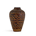 A 'Cizhou' sgraffiato brown-glazed vase, Yuan dynasty
