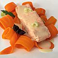 Blanquette de saumon aux épices douces et tagliatelles de carottes