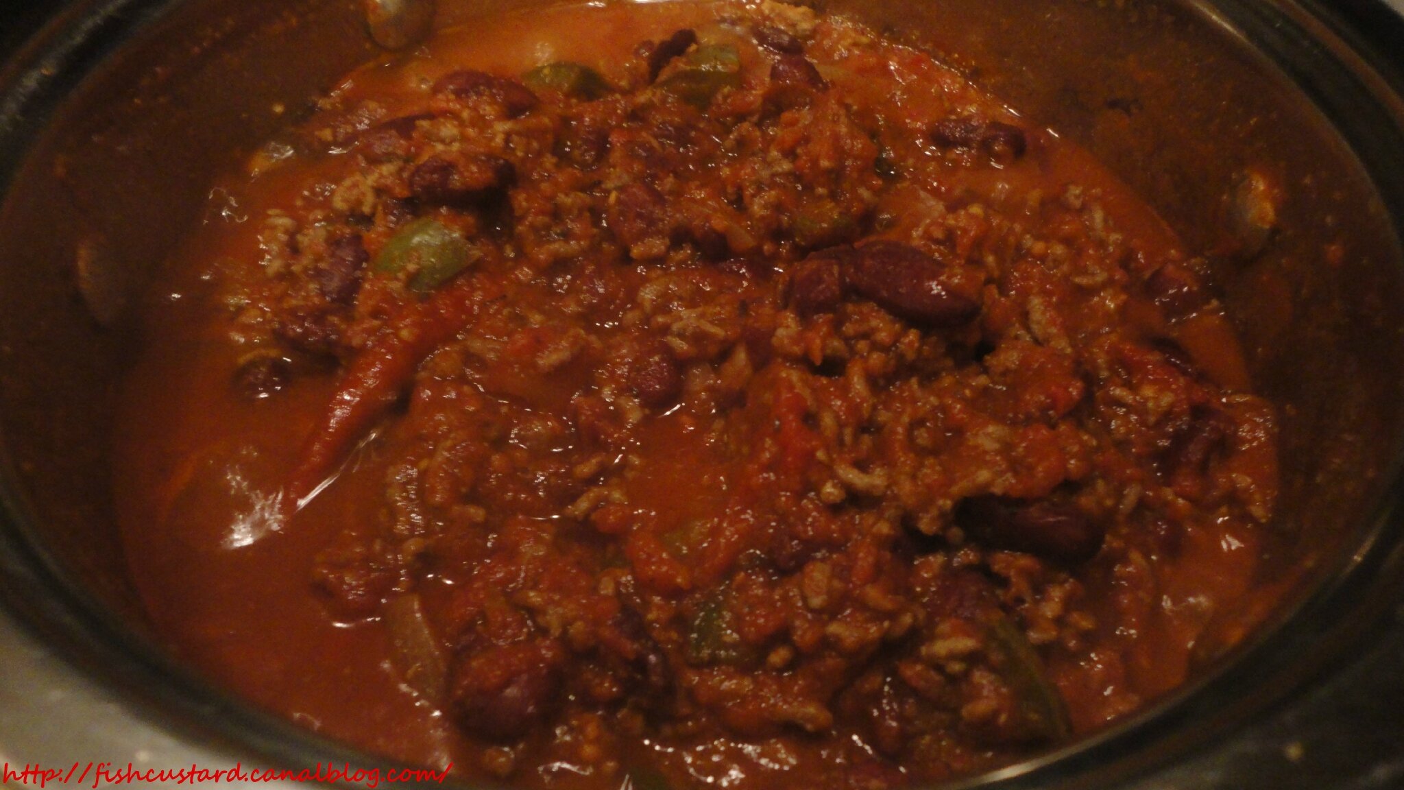 Chili con carne de Papa Fish Custard