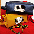 Trousse de toilette cuir original createur artisanal made in France www.crapule-factory.com