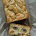 Cake olives tomates séchées et courgettes