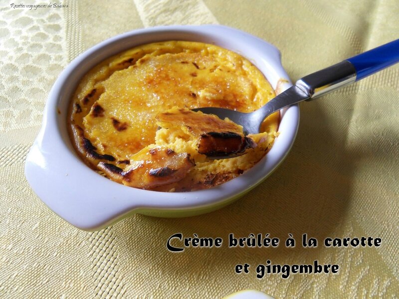 crème brûlée à la carotte et gingembre