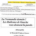 Caen 17 juin 2015: réunion publique sur l'avenir de la normandie