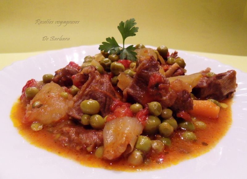 Ragout D Agneau Et Petits Pois Frais Recettes Voyageuses De Barbara