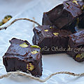 Fudge chocolat noir pistache fève tonka
