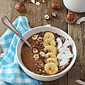 Smoothie bowl {chocolat & banane} #vegan & sans gluten