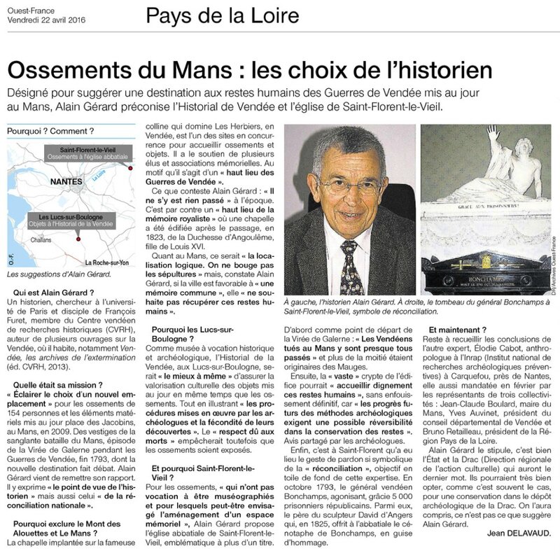 Ouest-France 22 avril 2016