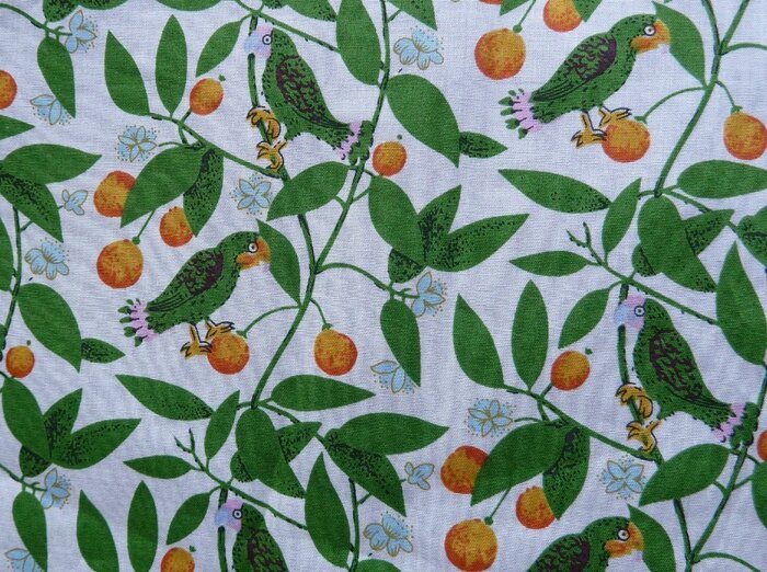 24 Tissu perroquets