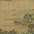 After qiu ying (1494-1552) and wen zhengming, river landscape in blue-green style