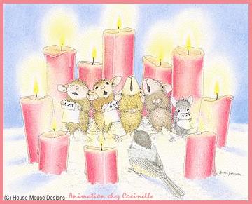 choeur de souris entre bougies