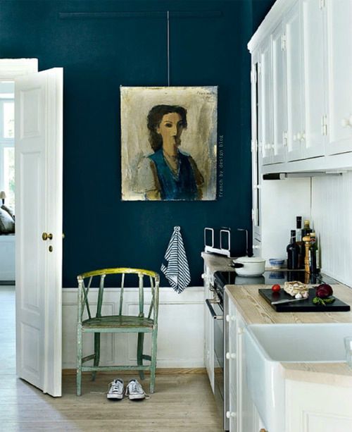 loving dark color kitchen via simplypi wm
