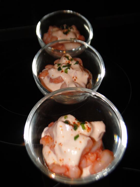 VERRINES DE CREVETTES SAUCE COCKTAIL - Aurélie Cuisine