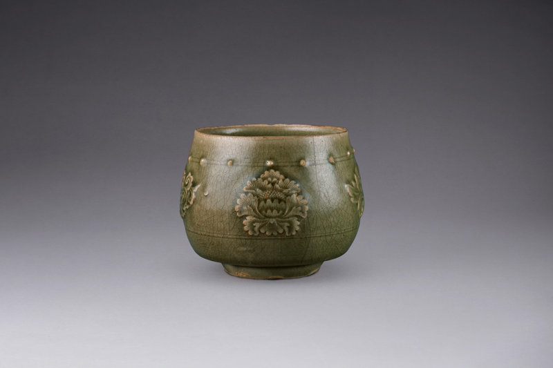 A group of four stoneware moulded bowls, Vietnam, 13th-15th century2