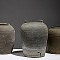 Lot composé de trois pots, Vietnam, dynastie des Lê, 15°- 16° siècle