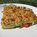 Clafoutis tomates basilic façon crumbcake