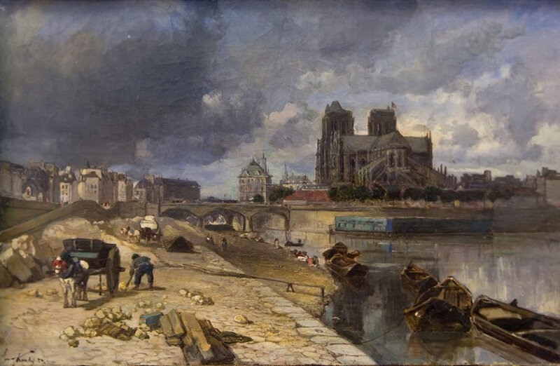 Johan Barthold Jongkind, Paris, Notre-Dame vue du quai de la Tournelle, 1852