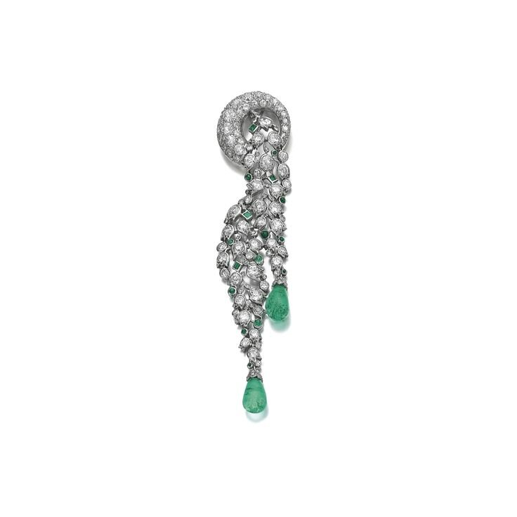 Emerald and diamond pendant, 'Muguet', Suzanne Belperron, 1961