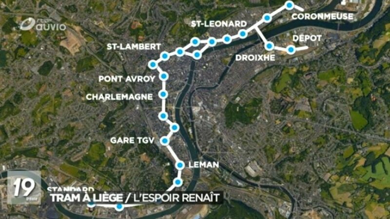 Tram Liège - parcours