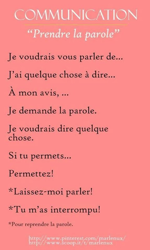 prendre la parole