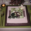 Table rose blanche