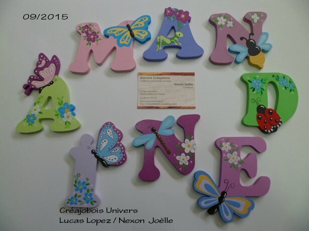 Lettres AMANDINE