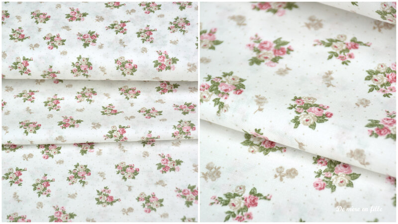 bouquets de rose et beige fond blanc