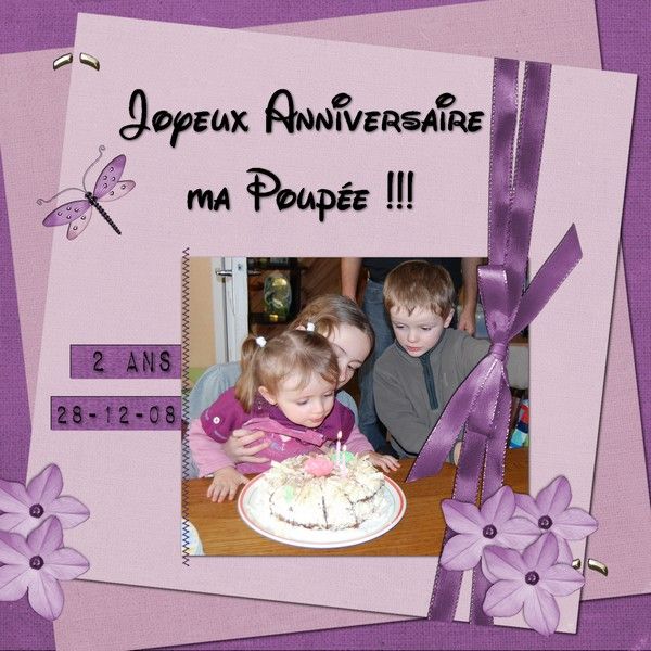 Joyeux Anniversaire Ma Poupee Scrap S Caro