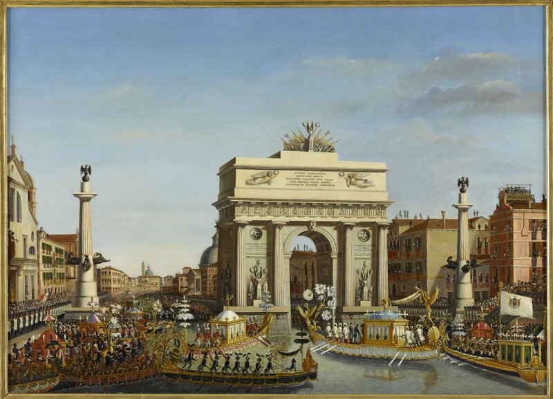 03_Giuseppe Borsato_ Lempereur Napoléon Ier préside la régate à Venise le 2 décembre 1807