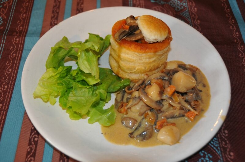 VOLAUVENT AUX ST JACQUES ET AUX CHAMPIGNONS MagOurmande