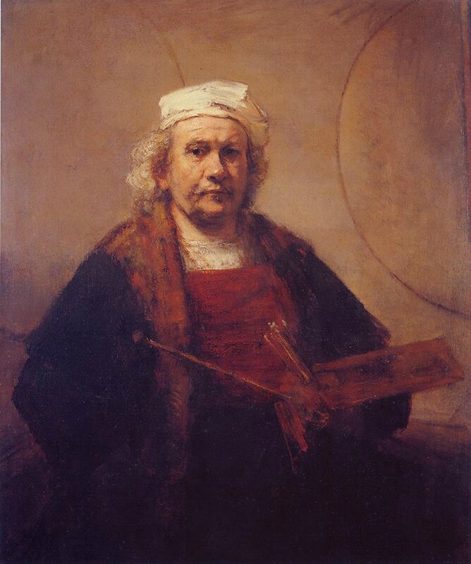 Rembrandt autoportrait aux deux cercles