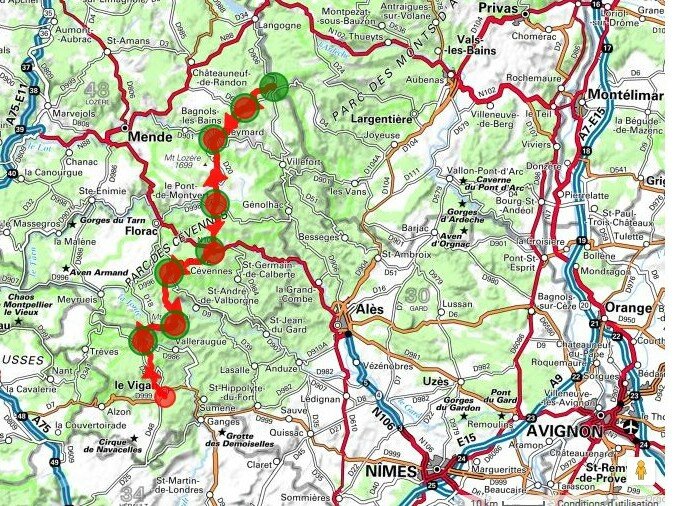 Carte A La Bastide Puylaurent - Le Vigan