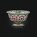 A footed enamelled gold bowl, mughal india, 18th century