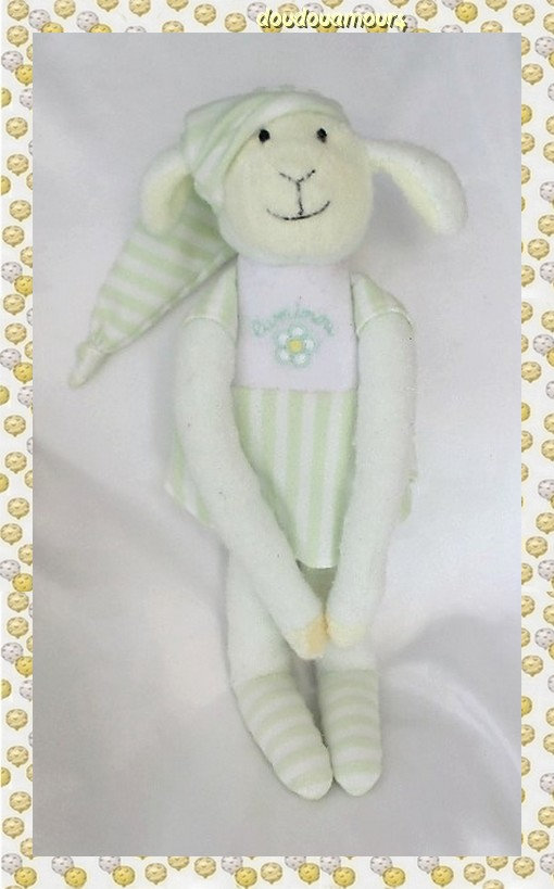 MOTS D'ENFANTS doudou plat mouton agneau foulard