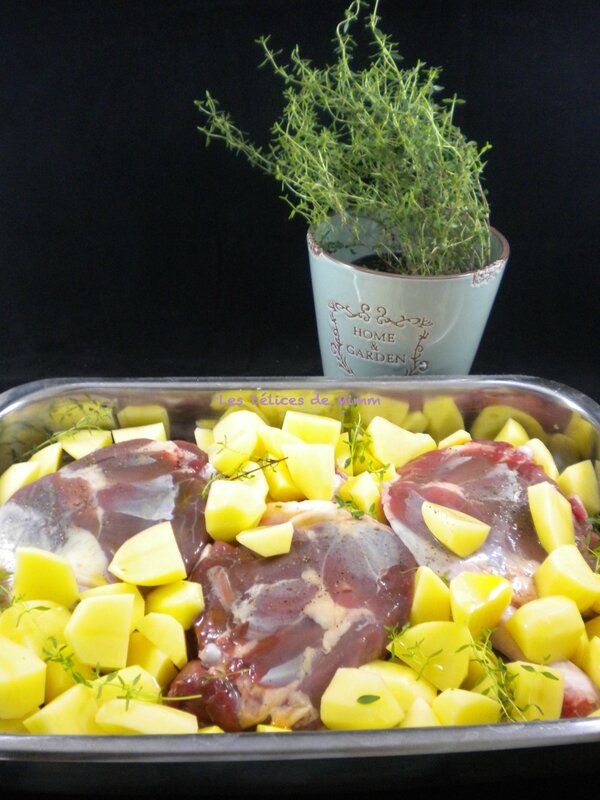 Cuisses de canard au four et ses pommes de terre fondantes